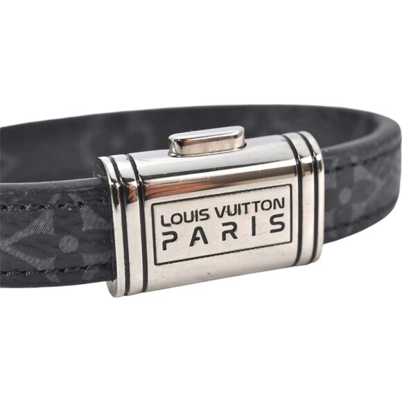 633356AO (S6) Louis Vuitton Bracelet Clip It Black Monogram Eclipse - Picture 11 of 12